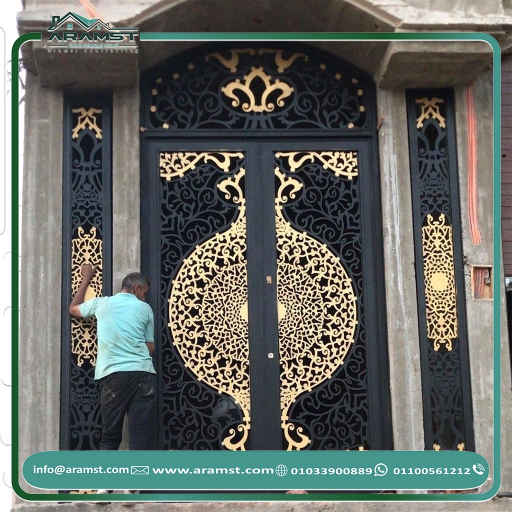 ابواب مداخل حديد باب حديد (12)