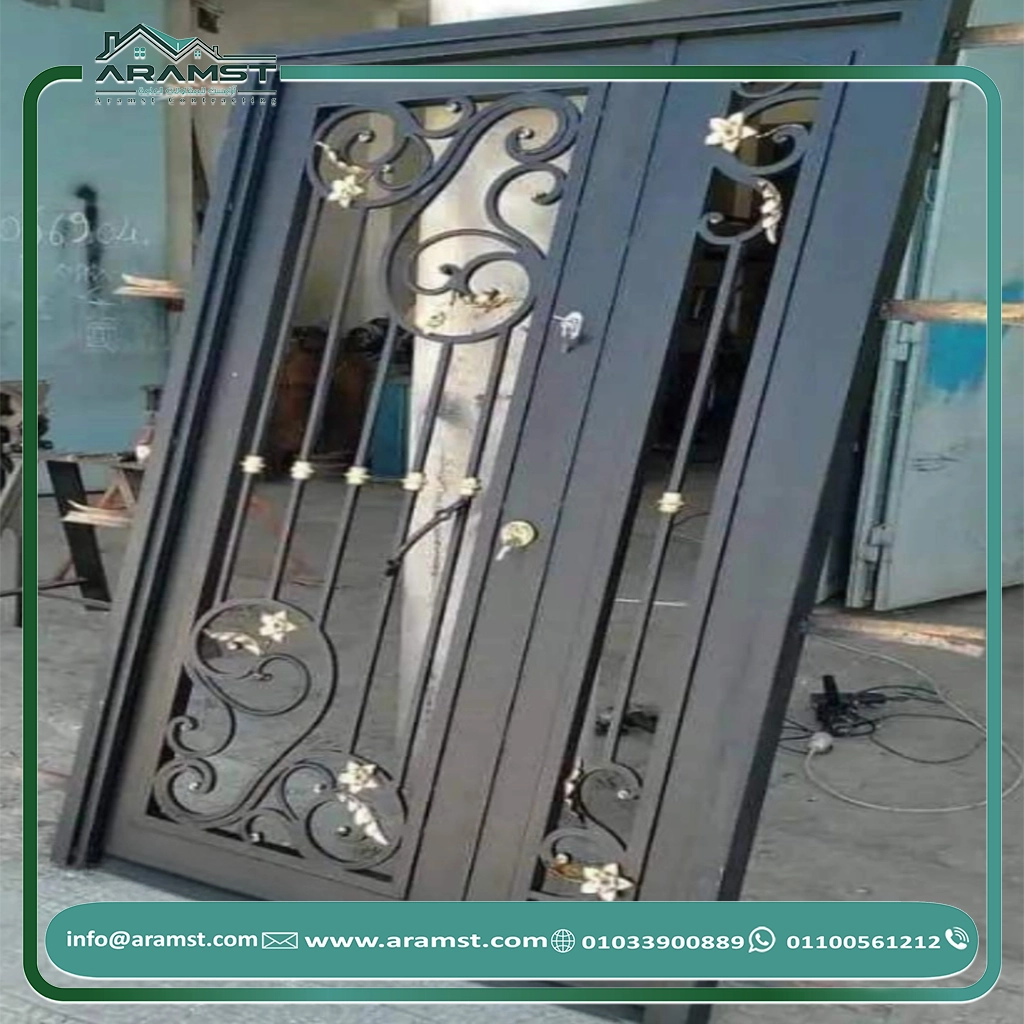 ابواب مداخل حديد باب حديد (18)