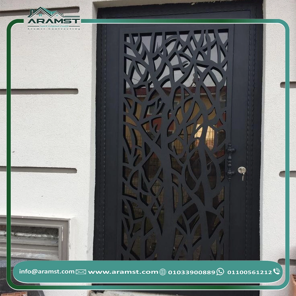 ابواب مداخل حديد باب حديد (20)