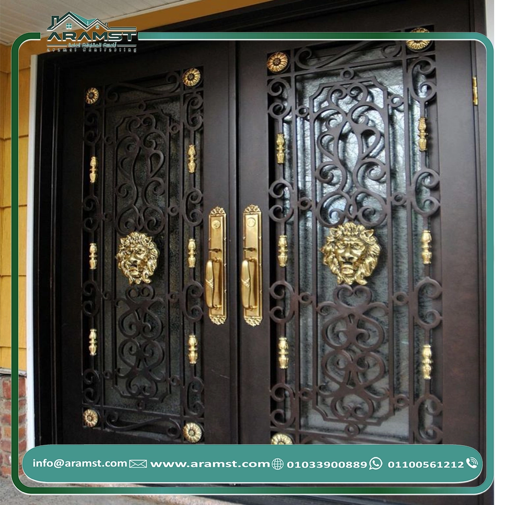 ابواب مداخل حديد باب حديد (24)