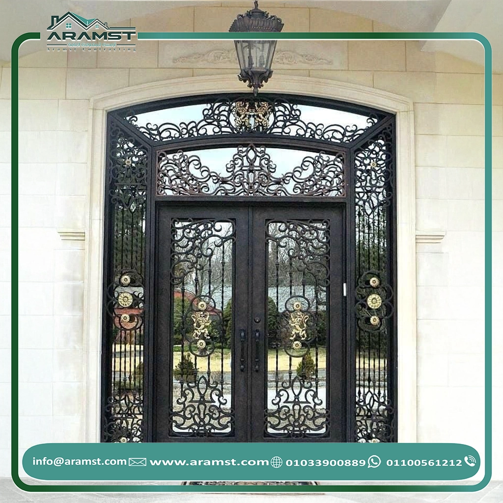 ابواب مداخل حديد باب حديد (31)