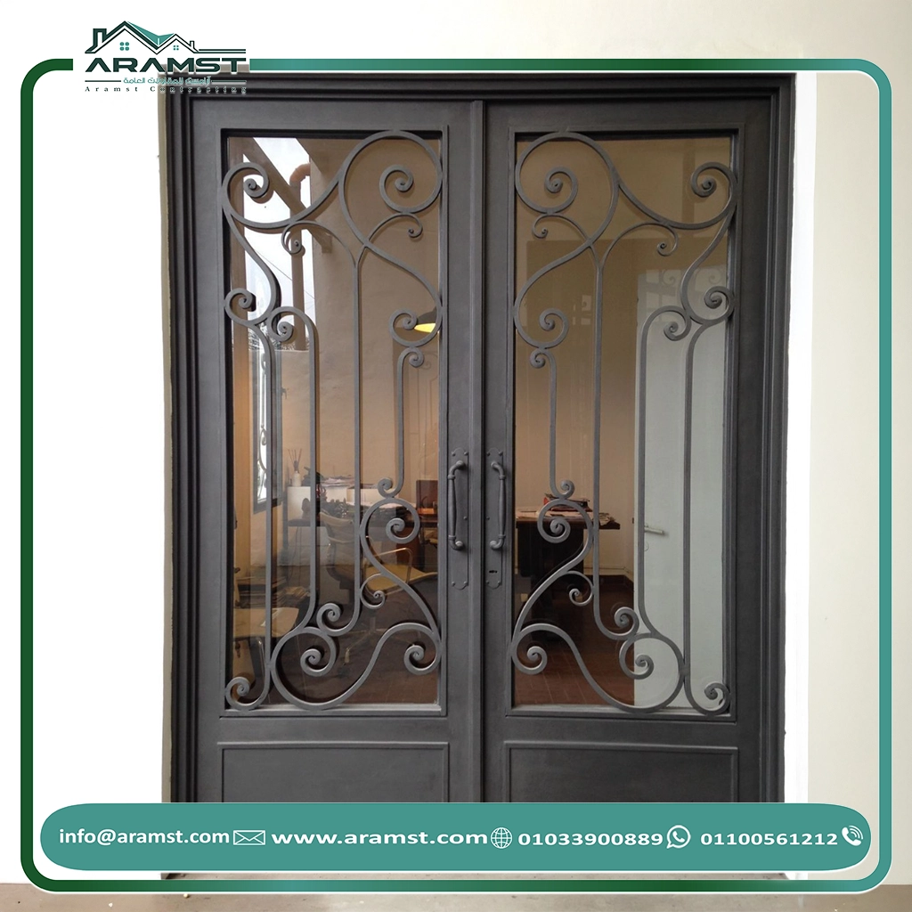 ابواب مداخل حديد باب حديد (4)