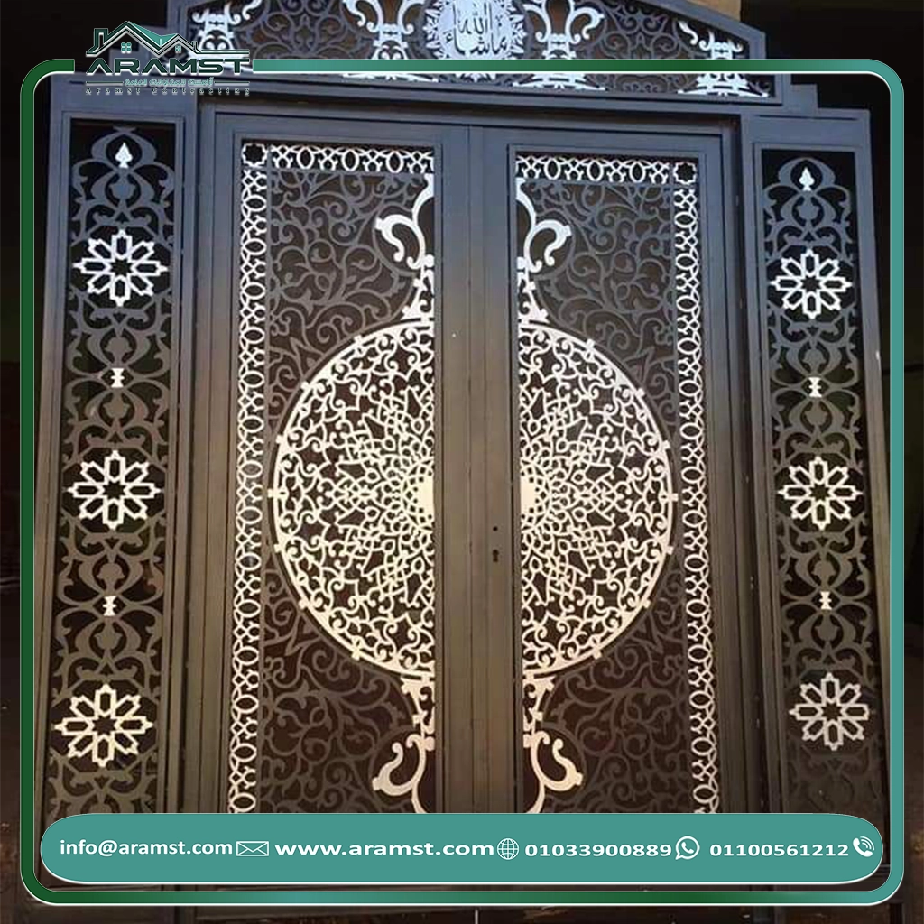 ابواب مداخل حديد باب حديد (9)